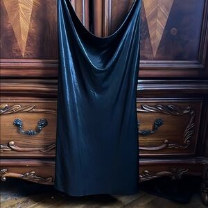 Elegant Black Satin Dress
